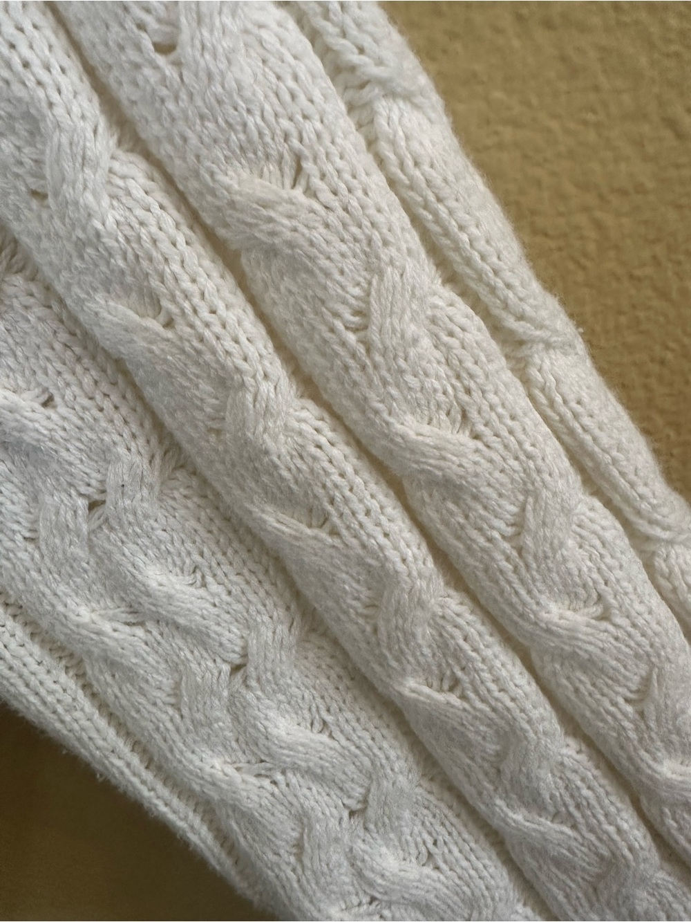 Central Park West Chloe Knit Bomber Navy White Cable Medium EUC! - Picture 7 of 9